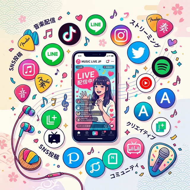 ライブ配信プラットフォームの比較イメージ