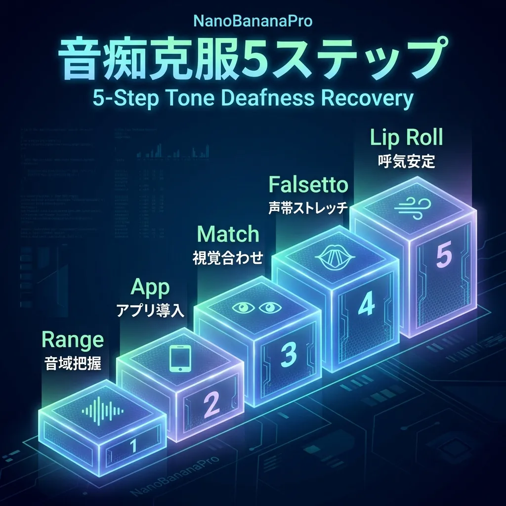 音痴克服5ステップ：音域把握からリップロールまでのロードマップ
