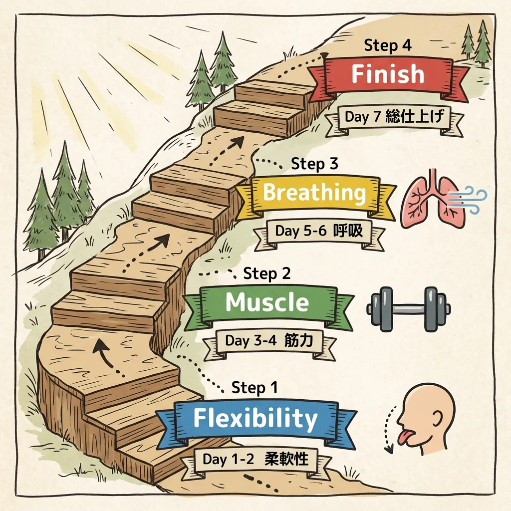 1週間で滑舌を改善するためのステップアップロードマップ