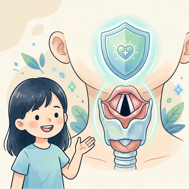 子供の声帯の健康と保護のイメージ