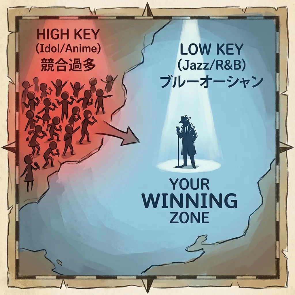 歌手市場のブルーオーシャン戦略マップ