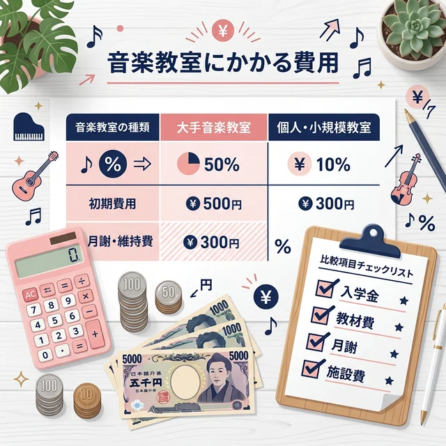 ボイトレスクールの料金比較イメージ