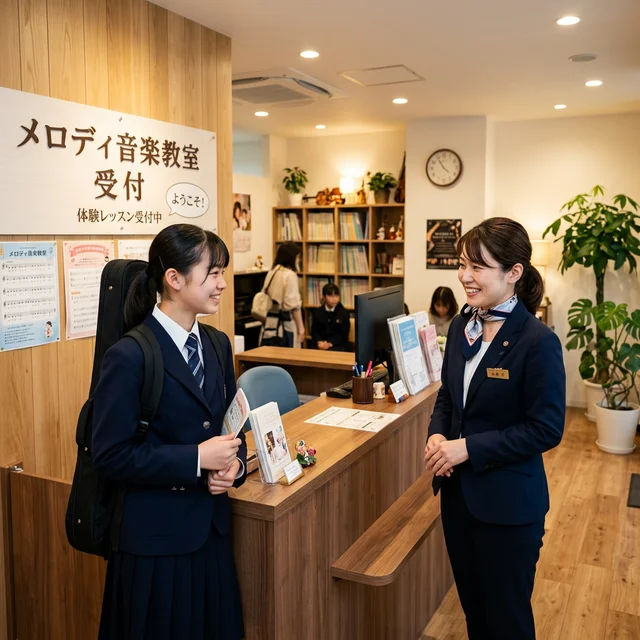 音楽スクールの受付イメージ