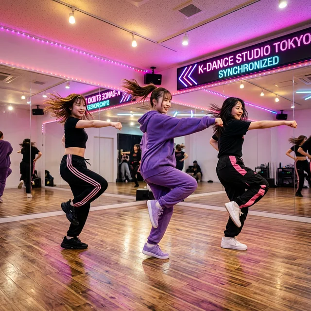 K-POPダンス練習の風景